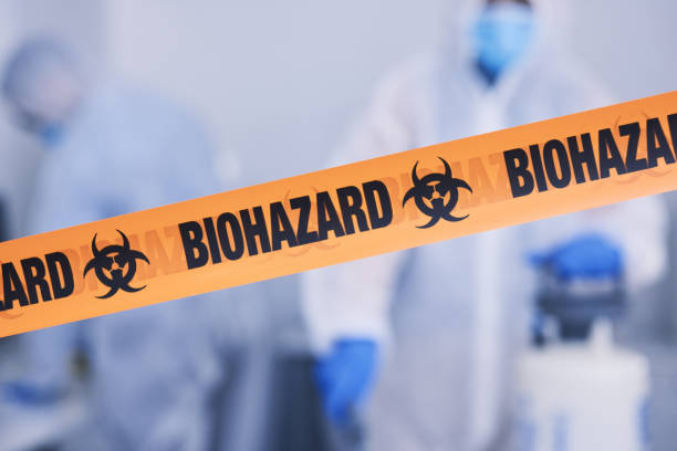 Professional Biohazard Cleanup technician working in Randolph, MA